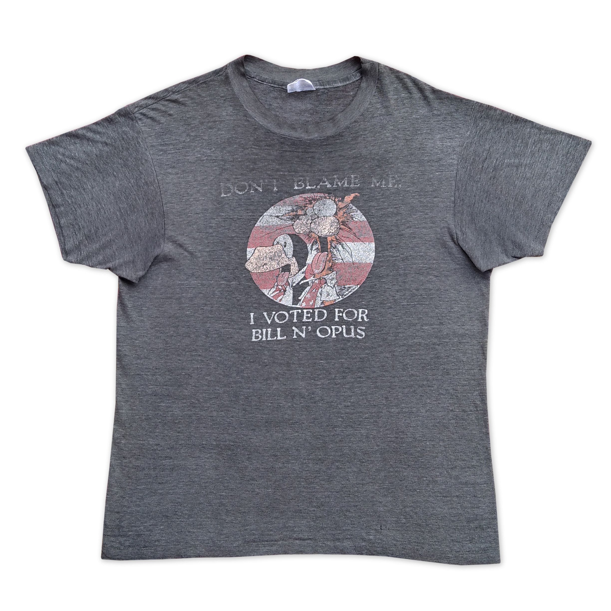 4GSELLER Vintage 80's Thrashed BILL AND OPUS Tag Hanes Made In USA Size US L / EU 52-54 / 3 - 1 Thumbnail