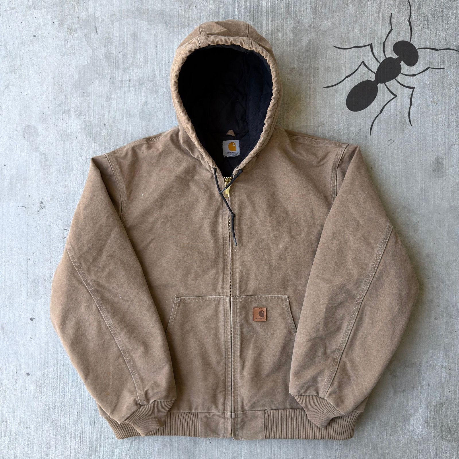 Carhartt × Vintage Carhartt J130 FRB brown hooded work wear jacket Size US XL / EU 56 / 4 - 1 Thumbnail