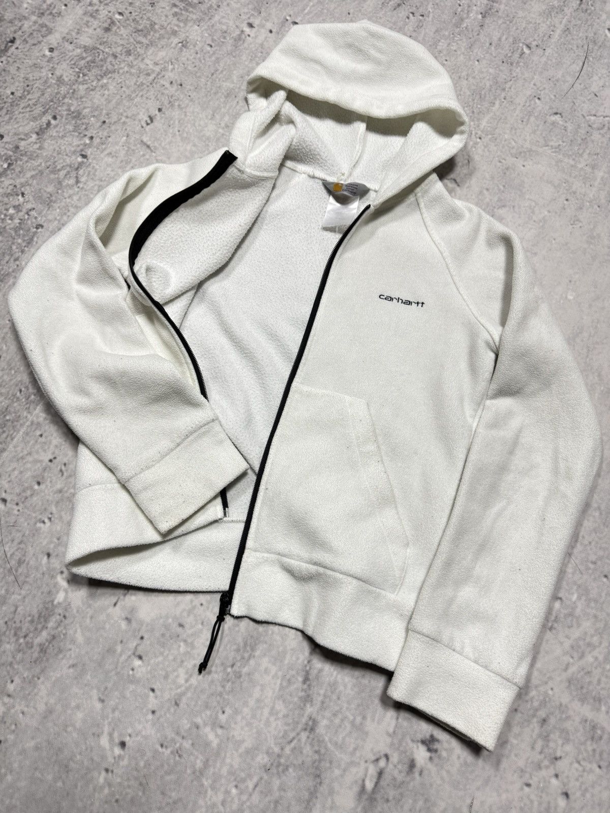 Carhartt × Vintage Carhartt wmns zip hoodie white fleece Y2K Size M / US 6-8 / IT 42-44 - 4 Thumbnail