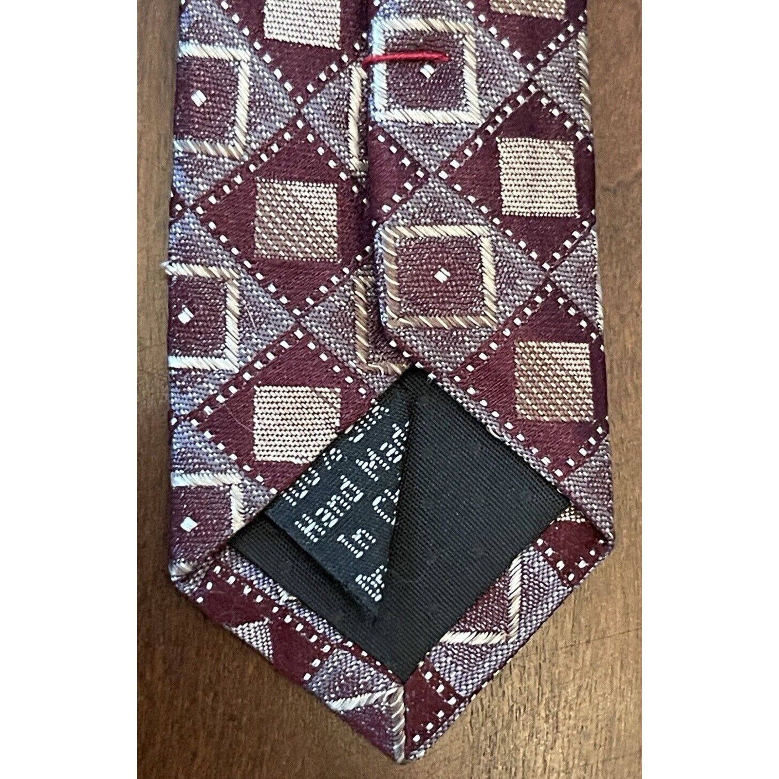 Joseph & Feiss Joseph & Feiss International Burgundy Hand Made Silk China Size ONE SIZE - 7 Thumbnail