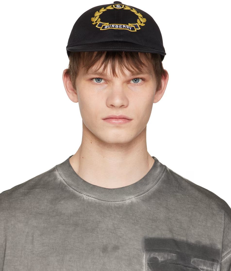 Burberry black Embroidered Crest Logo Cap Size ONE SIZE - 2 Thumbnail
