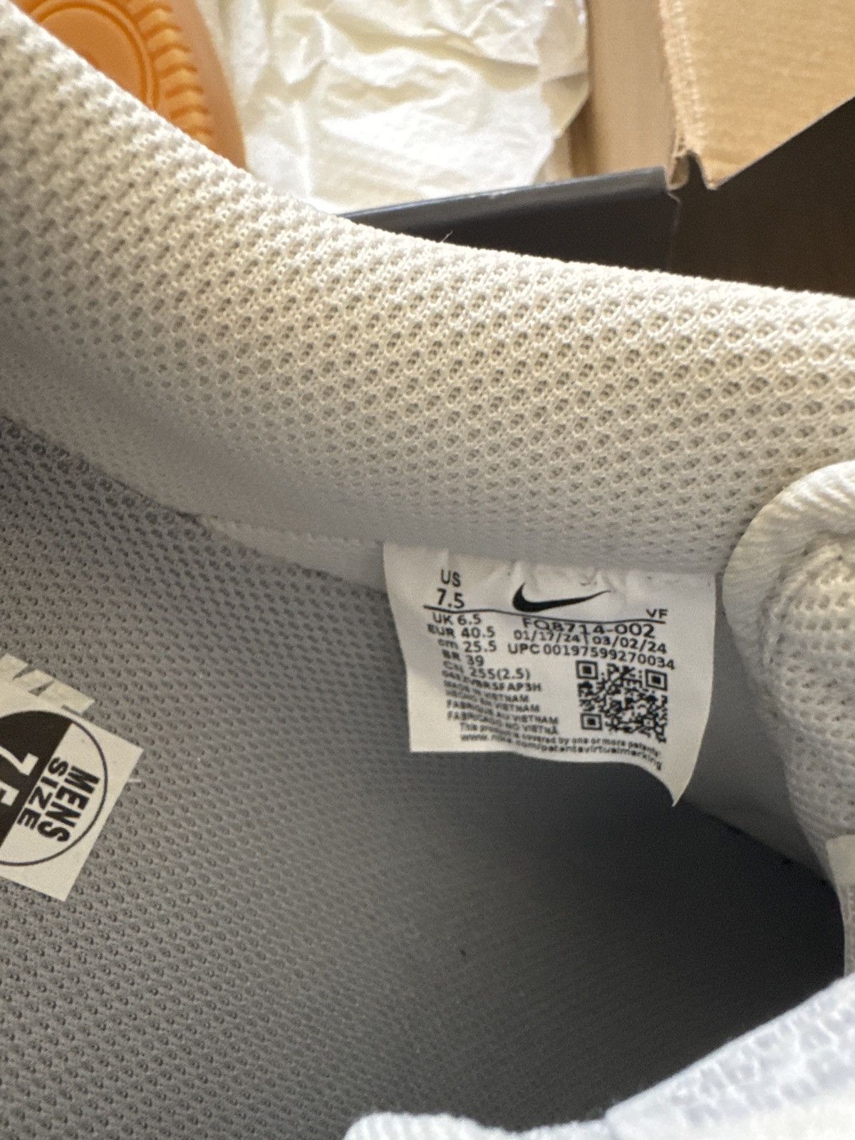 Nike nike air force 1 nude/white color Size US 7.5 / EU 40-41 - 6 Thumbnail