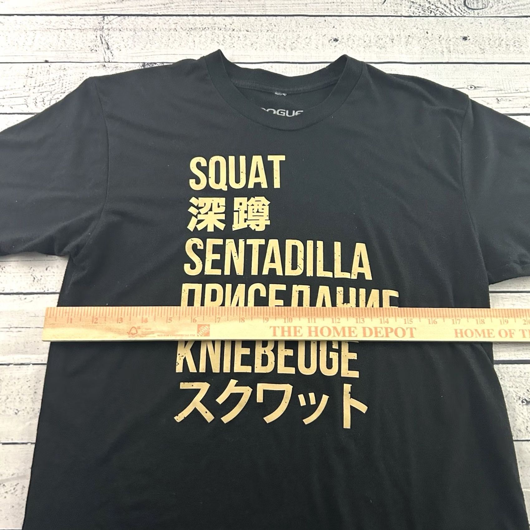 Vintage Rogue Fitness Squat Short Sleeve T Shirt Men's Large Black Squat Sentadilla Kniebeuge Shirt Mens L Black Size US L / EU 52-54 / 3 - 3 Thumbnail