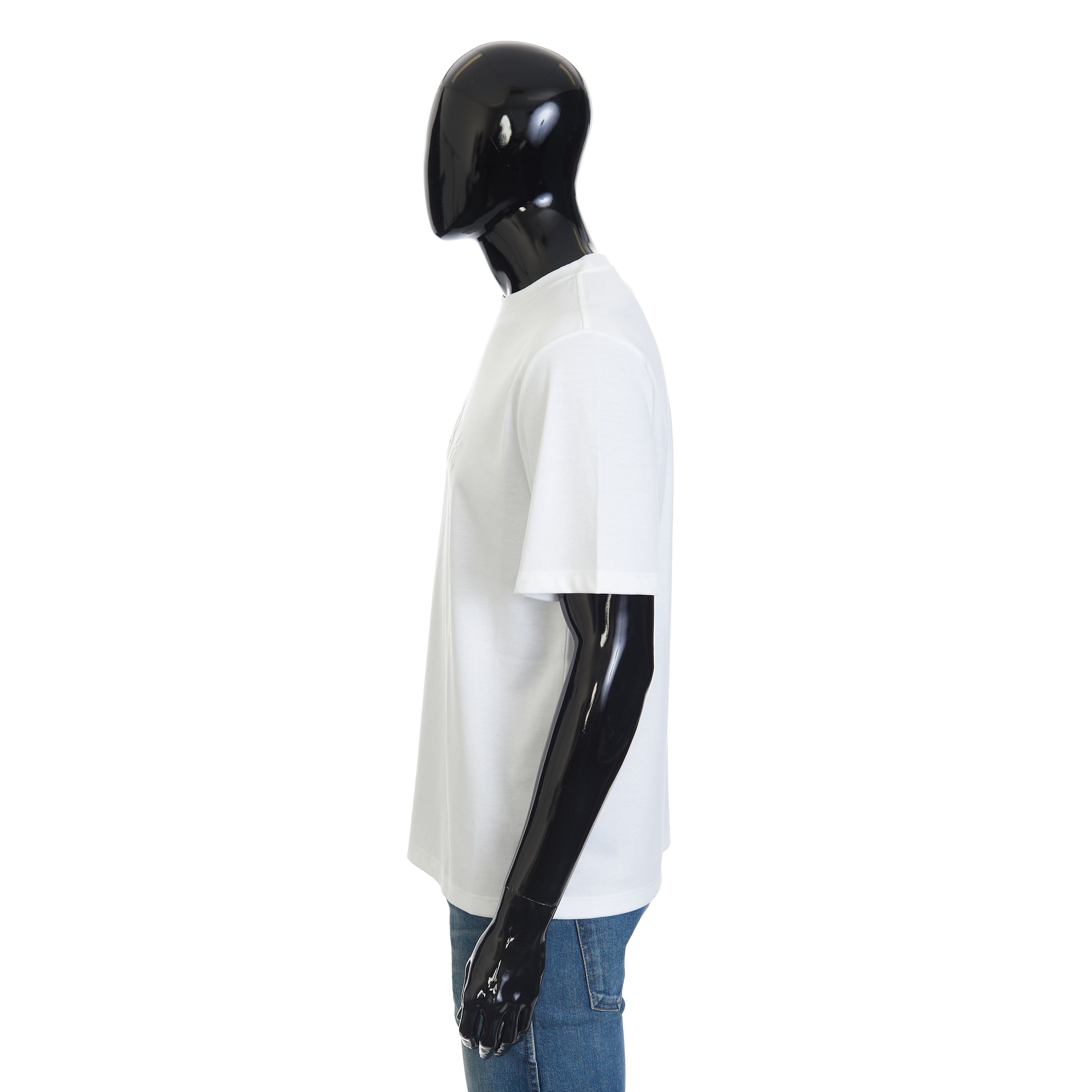 Berluti Oversized Logo Embroidery T-Shirt In White Cotton Size US XXL / EU 58 / 5 - 3 Thumbnail