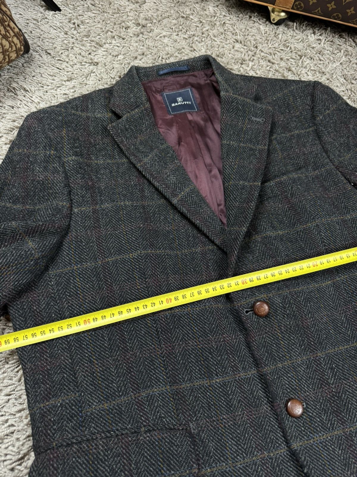 Harris Tweed × Vintage Vintage wool blazer Harris Tweed 90s original luxury item Size 48L - 5 Thumbnail