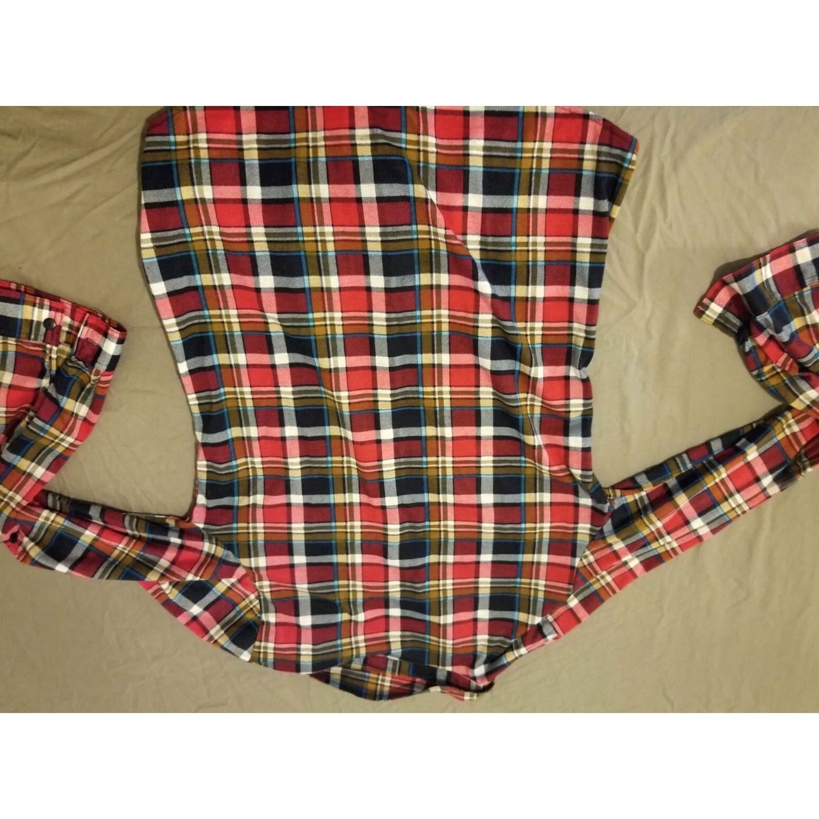 Vintage Womens Passport Blouse Shirt L Red Plaid Button Dress Size L / US 10 / IT 46 - 6 Thumbnail