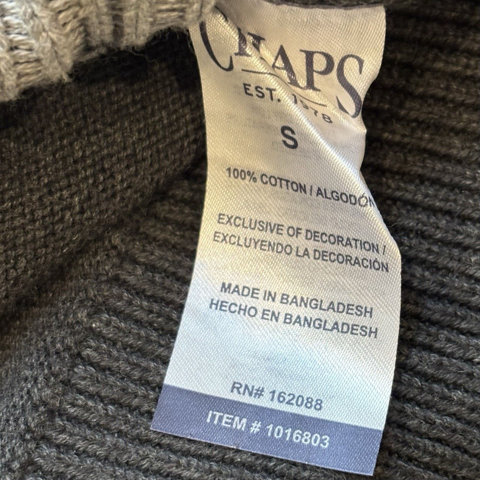 Chaps Chaps Sweater Gray Reindeer Snowflake Women's Small Cotton Size S / US 4 / IT 40 - 6 Thumbnail