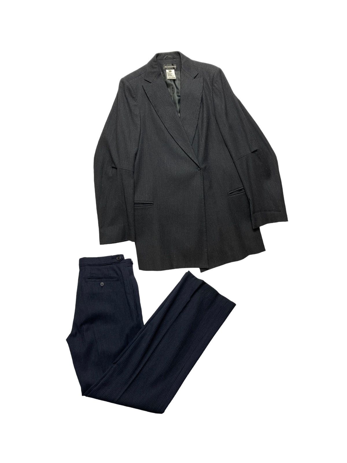 Ann Demeulemeester 🔥VERY RARE🔥 ANN DEMEULEMEESTER Black striped Suit blazer Size XS / US 0-2 / IT 36-38 - 1 Thumbnail