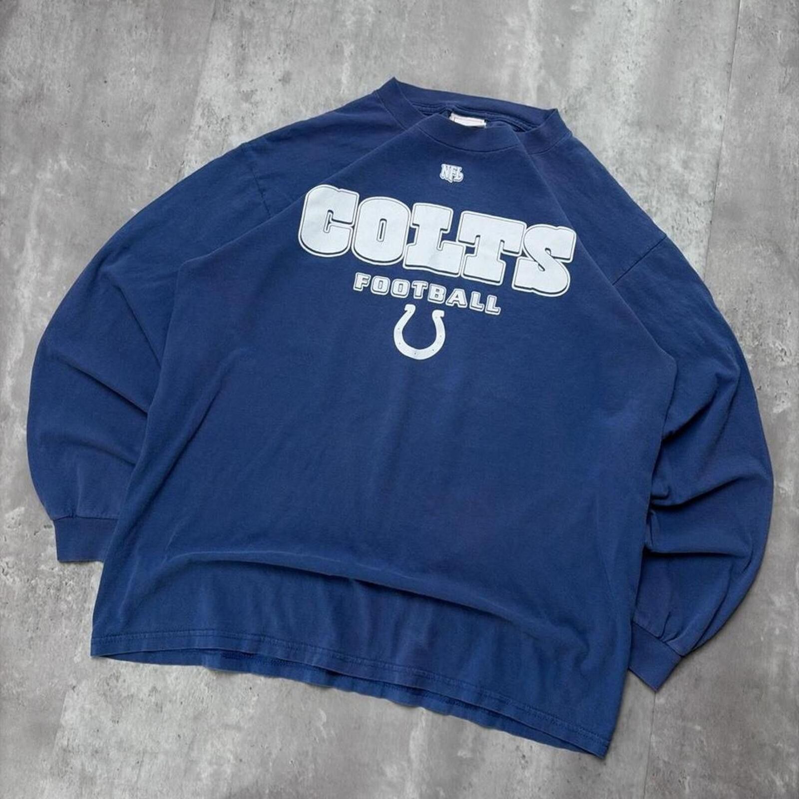 NFL Y2K Blue NFL Indianopolis Colts Football Long Sleeve Shirt Size US L / EU 52-54 / 3 - 2 Thumbnail