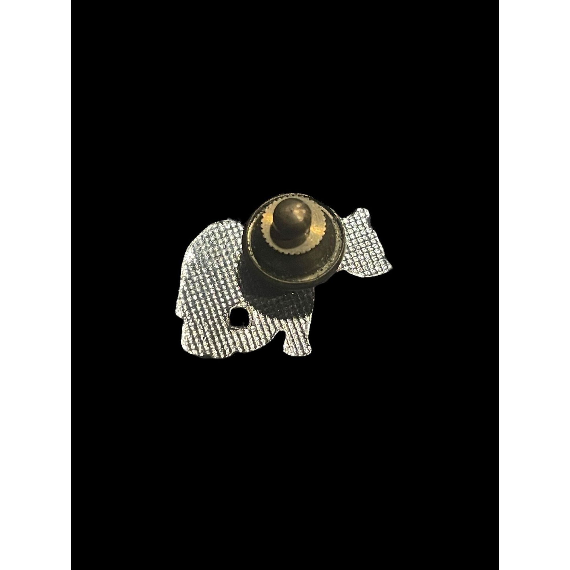 Vintage Vintage Gray Metallic Elephant with Gold Tone Brooch Pin or Size ONE SIZE - 3 Thumbnail