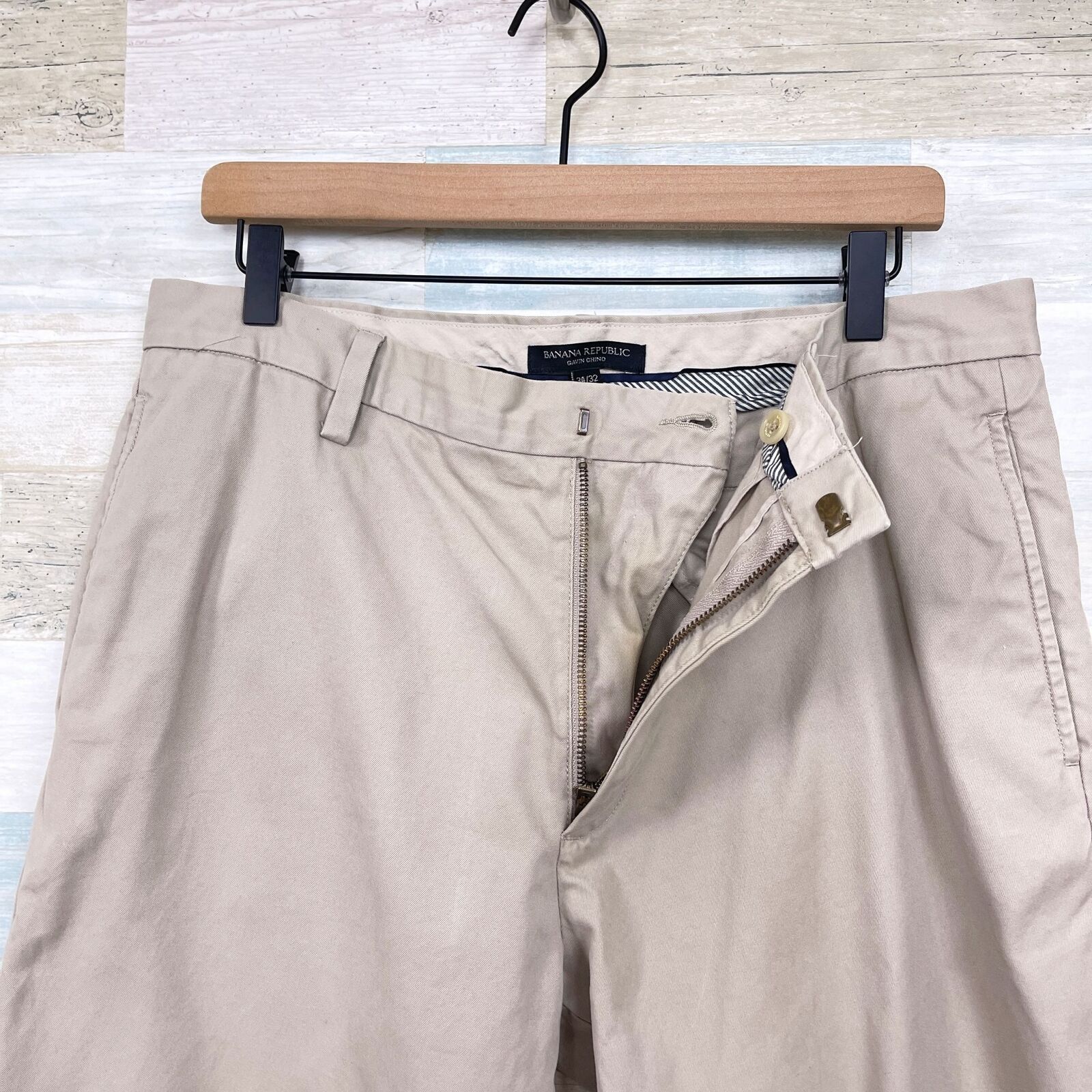 Banana Republic Banana Republic Gavin Chino Pants Beige Khaki Mens 34x31 Size US 34 / EU 50 - 3 Thumbnail