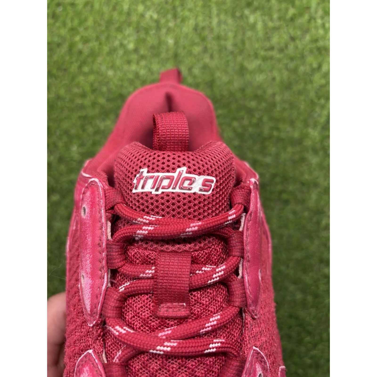 Balenciaga Balenciaga Triple S ' Dark Red ' Size US 12 / EU 45 - 13 Thumbnail