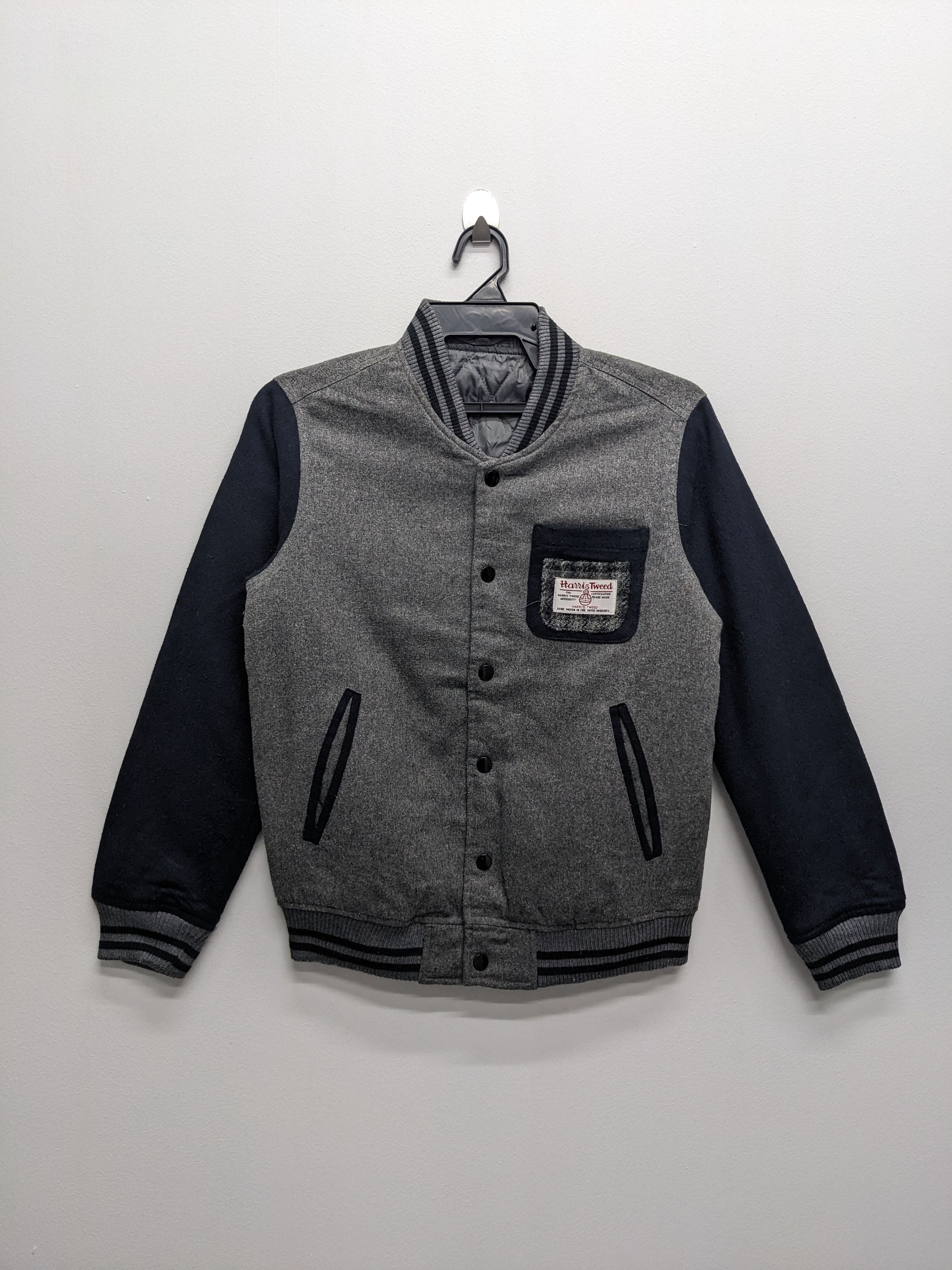 Harris Tweed HARIS TWEED VARSITY JACKET SINGLE POCKET Size US S / EU 44-46 / 1 - 1 Thumbnail