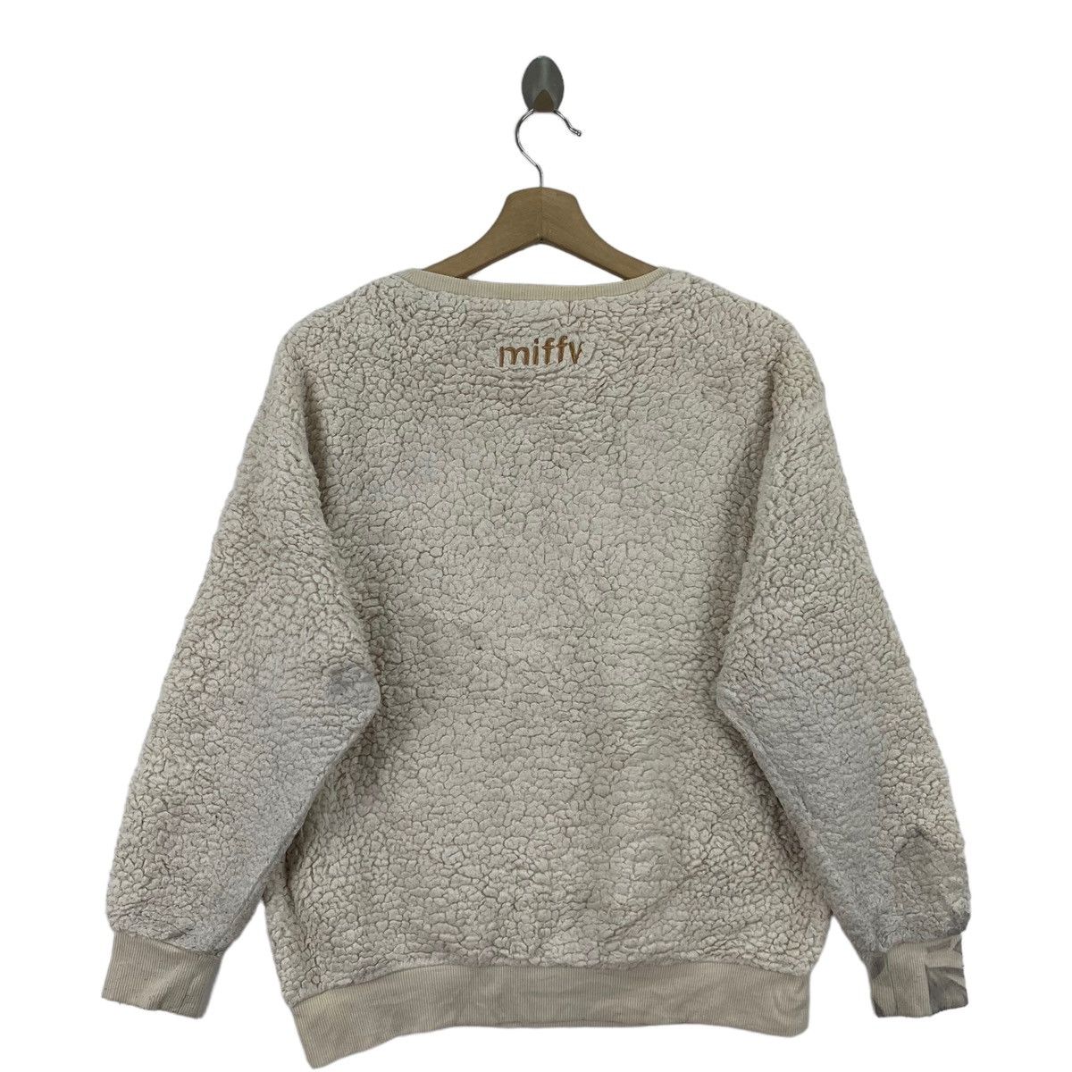 Other MIFFY Embroidered Character Deep Pile Sherpa Fleece Cream Size US M / EU 48-50 / 2 - 2 Thumbnail