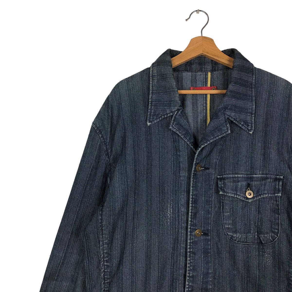 Issey Miyake 🔥Vintage Hickory Chore Jacket Fissare Homme Japan Made Size US L / EU 52-54 / 3 - 7 Thumbnail