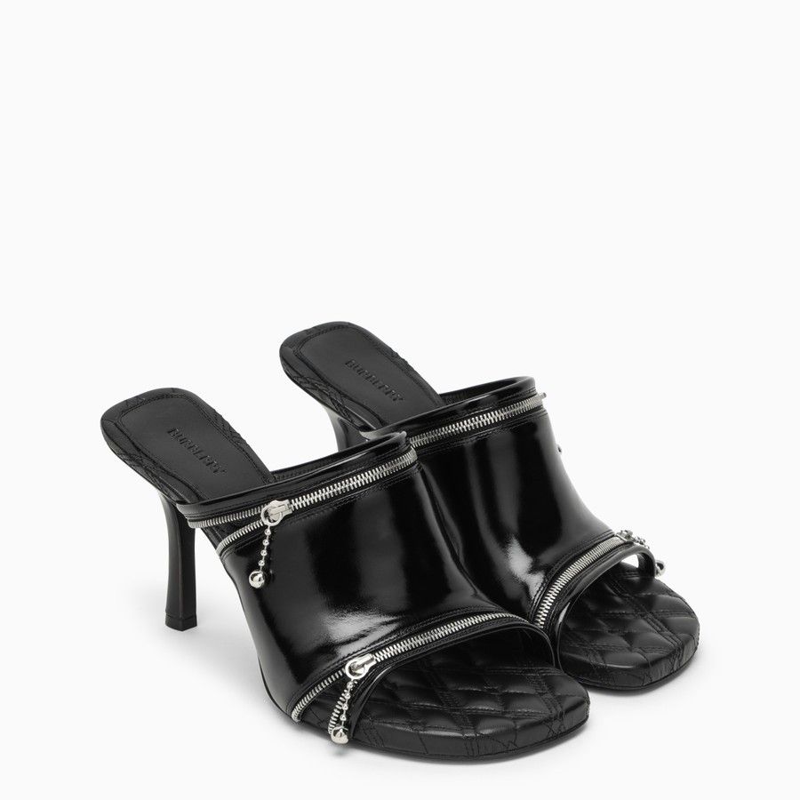 Burberry o1d2blof0824 Leather Sleep Sandals in Black Size US 9 / IT 39 - 2 Thumbnail