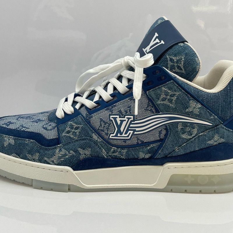 Louis Vuitton Louis Vuitton Vintage Denim Trainer Sneakers for Men -2508 Size US 8.5 / EU 41-42 - 4 Thumbnail
