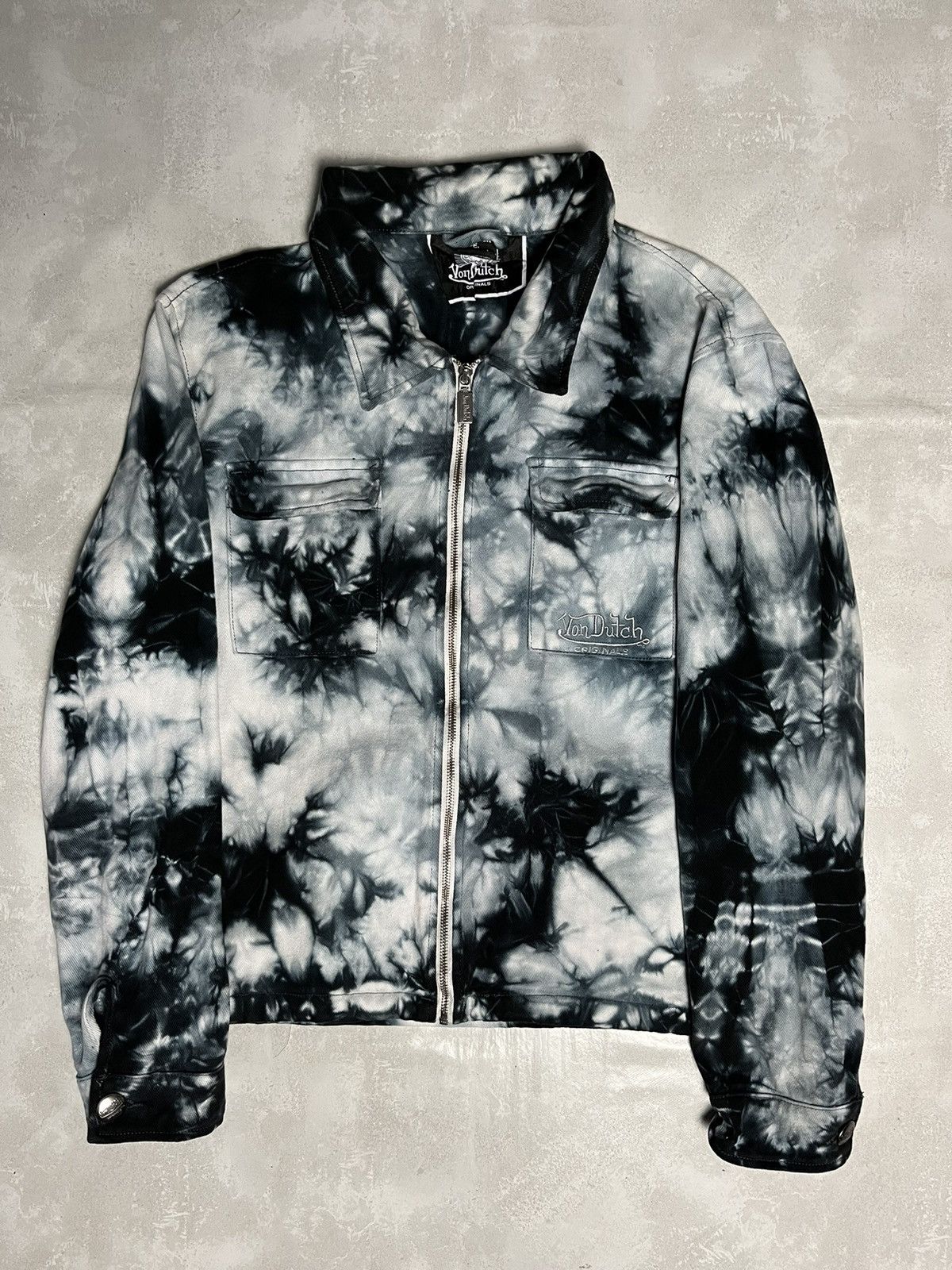 Von Dutch Vintage Von Dutch Kami Denim Tie Dye Jacket Size US L / EU 52-54 / 3 - 1 Thumbnail
