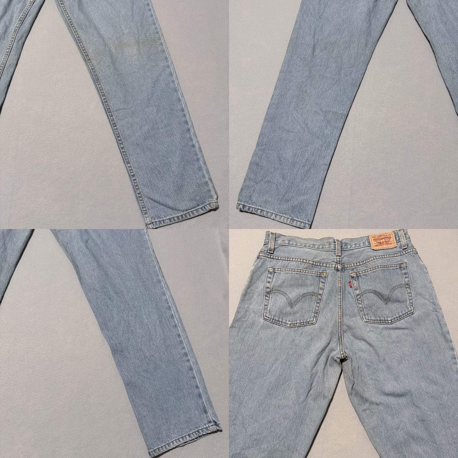 Levi's Levi's Jeans Womens Light Blue 550 Relaxed Tapered High-Rise 14L Denim 30in Inseam Buttons Zip 5-Pocket City 90s Vintage Women's Jeans Size 36" / US 14 / IT 50 - 9 Thumbnail