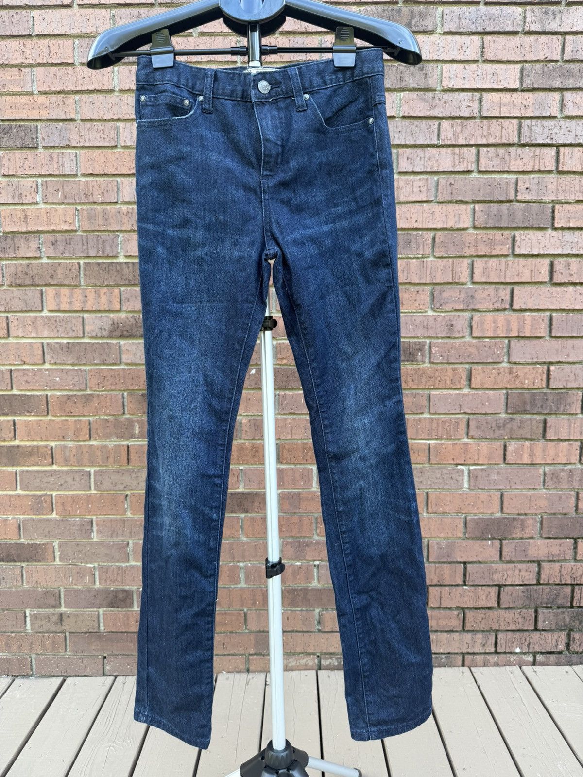 Free People Free People Stretch Skinny Denim Blue Jeans Dark Wash Sz 26 Size 26" / US 2 / IT 38 - 1 Thumbnail