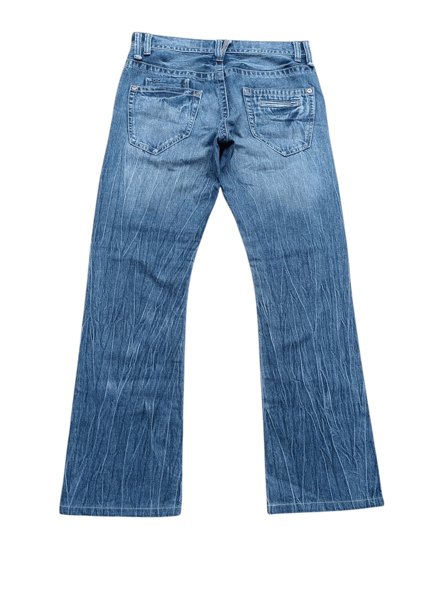 Japanese Brand Japanese Brand NavyProduce Whiskers Jeans Denim Size US 31 - 4 Thumbnail