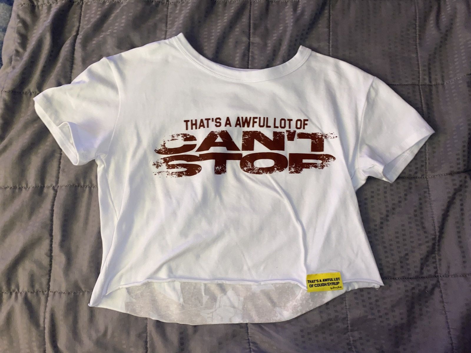 Other Awful Lot Of Cough Syrup X Can’t Stop Women’s Crop Top Size M / US 6-8 / IT 42-44 - 1 Thumbnail