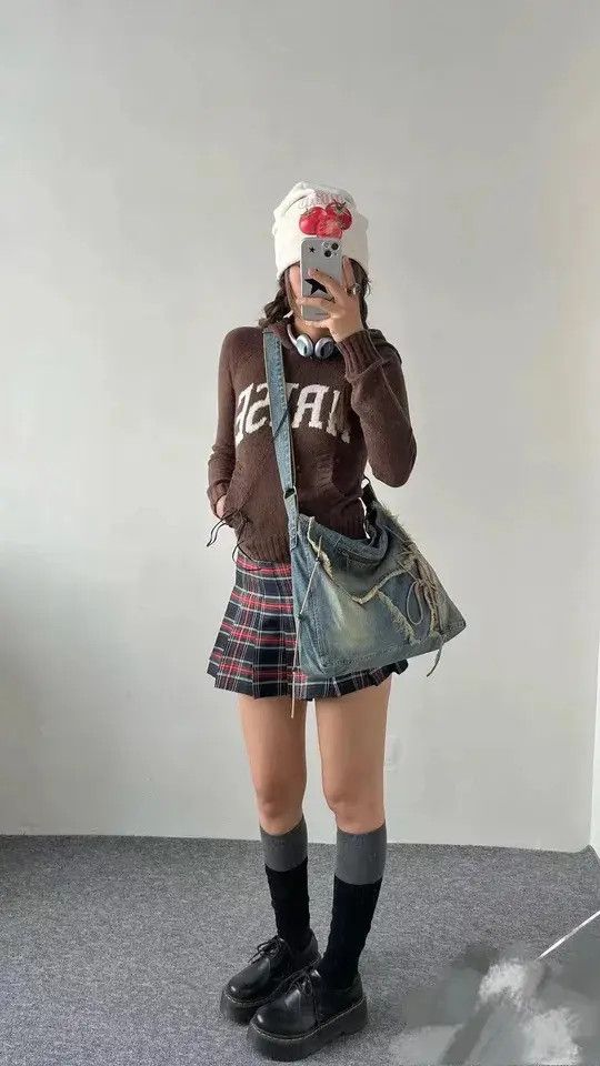VIBE Jeans Casual Totes Shoulder Bags y2k unisex women Size ONE SIZE - 3 Thumbnail