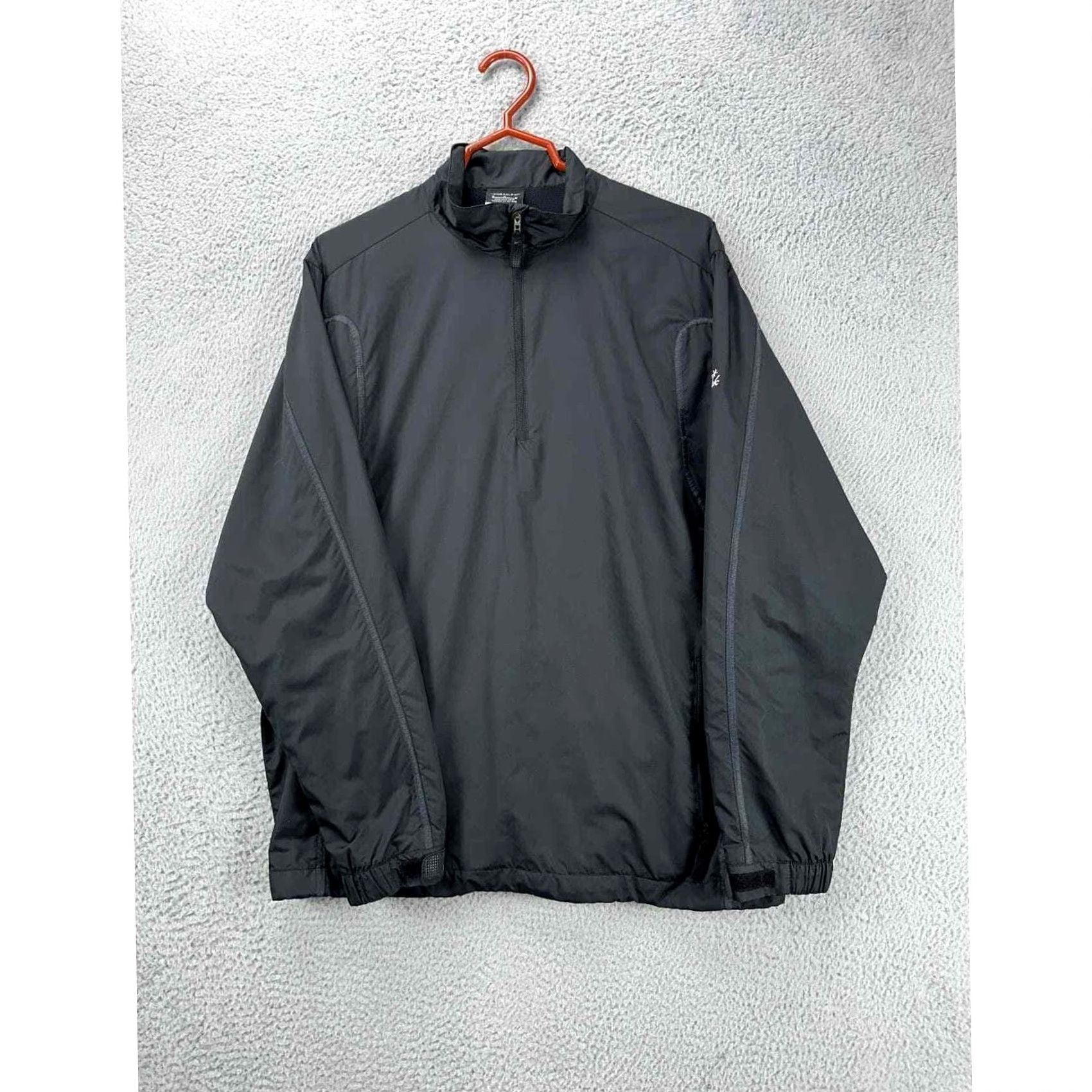 Nike Nike Golf Dri-Fit Windbreaker Jacket Mens Medium Black Lightweight Pullover Short Length 1/4 Zip Varsity Logo Outdoor Sports Shirt Size US M / EU 48-50 / 2 - 4 Thumbnail