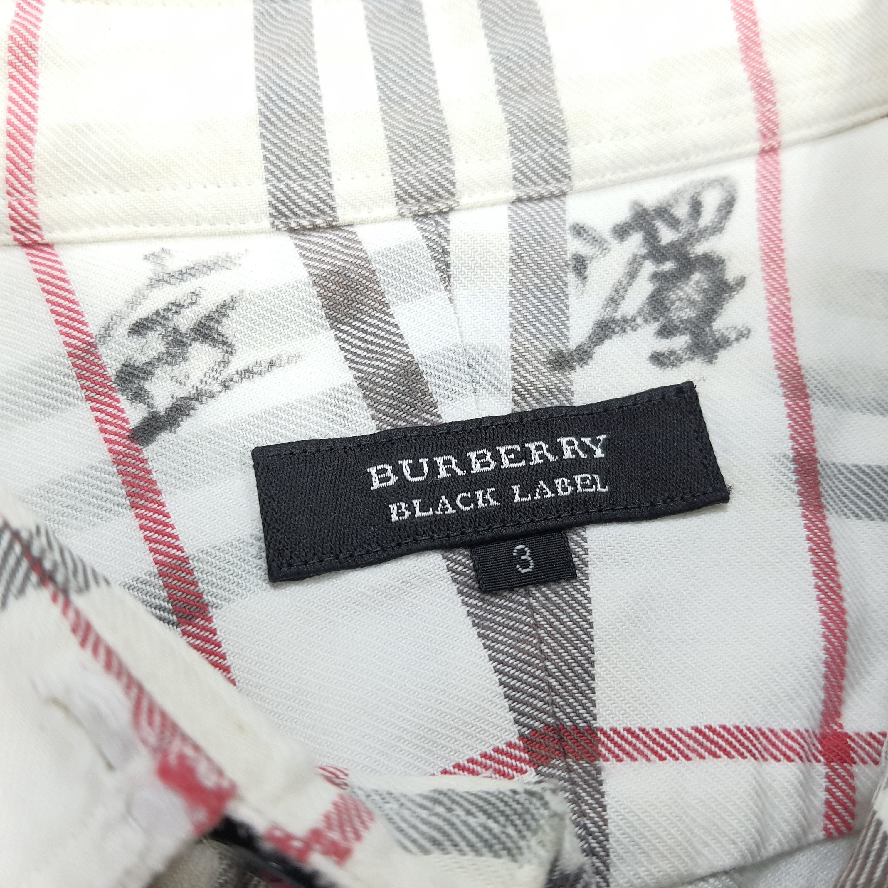 Burberry × Vintage Vintage Burberry Black Label Tartan Button Up Shirt Size US L / EU 52-54 / 3 - 5 Thumbnail