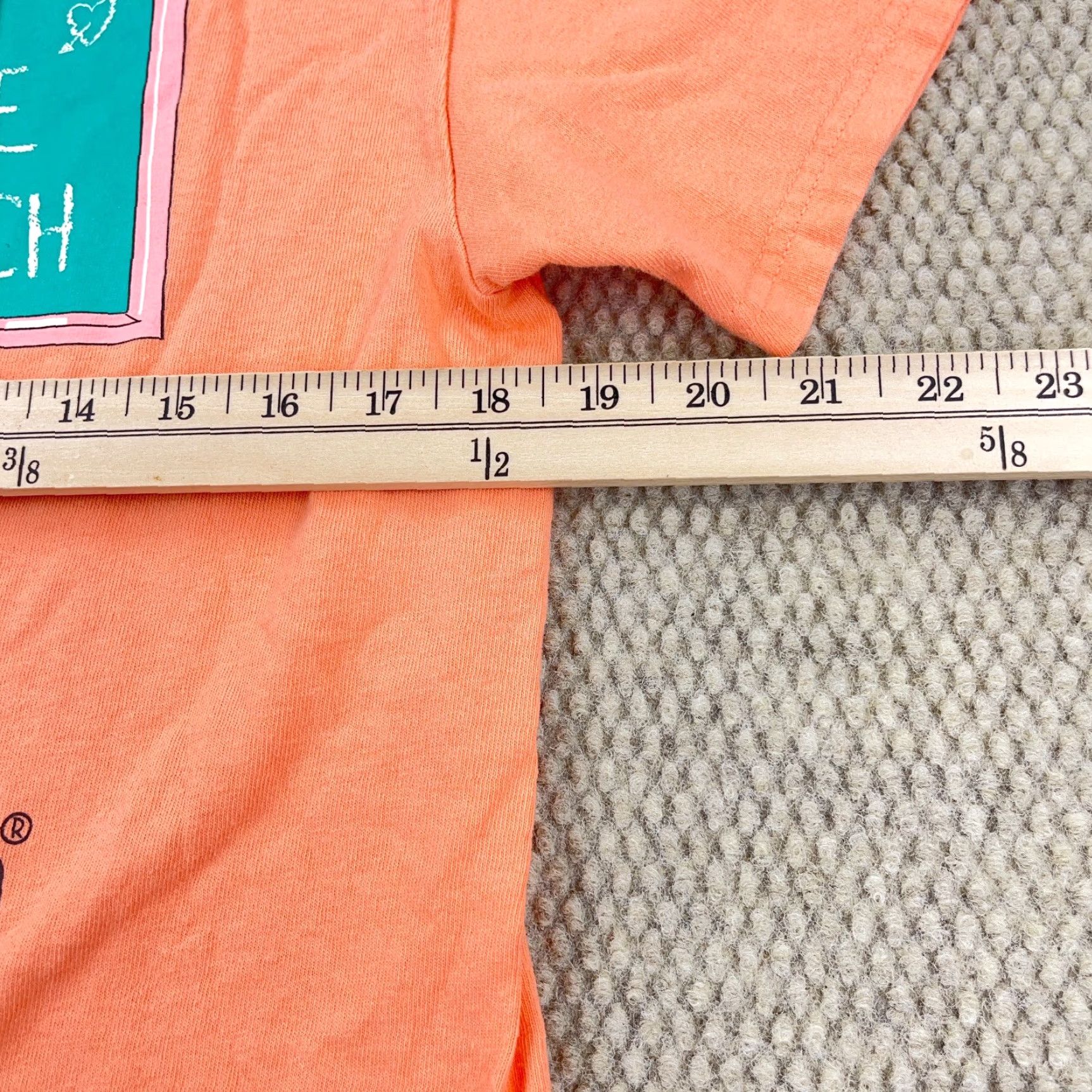 Alife VINTAGE Simple Southern Shirt Women Medium Orange Tee Teacher Life School Peach Ladies Size M / US 6-8 / IT 42-44 - 7 Thumbnail