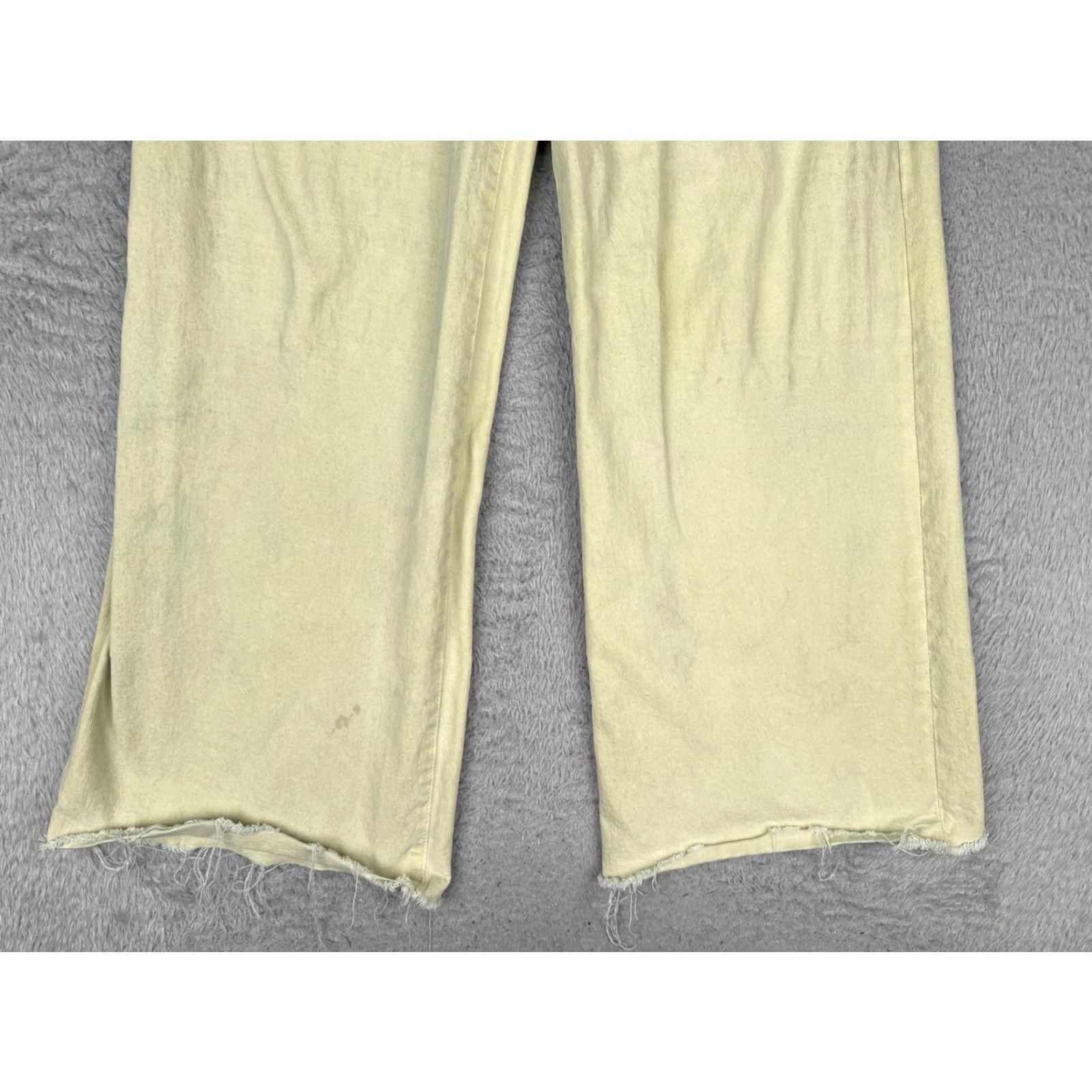 Vintage KUT From The Kloth Meg Jeans Wide Leg Womens 10 Yellow High Rise Stretch 29x28 Size 32" / US 10 / IT 46 - 2 Thumbnail