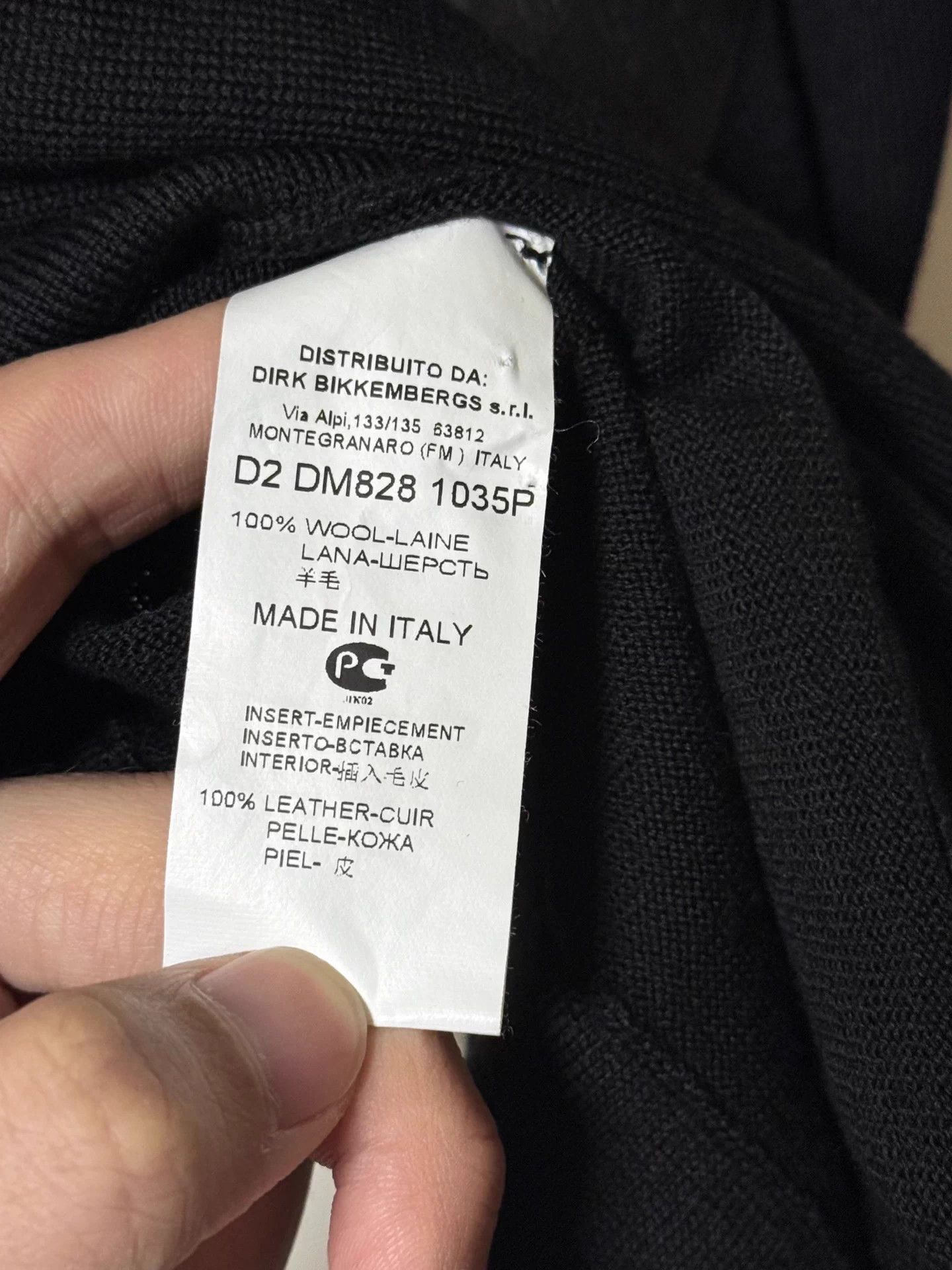 Dirk Bikkembergs dirk bikkembergs leather paneled t-neck wool-sheepskin s Size US S / EU 44-46 / 1 - 5 Thumbnail