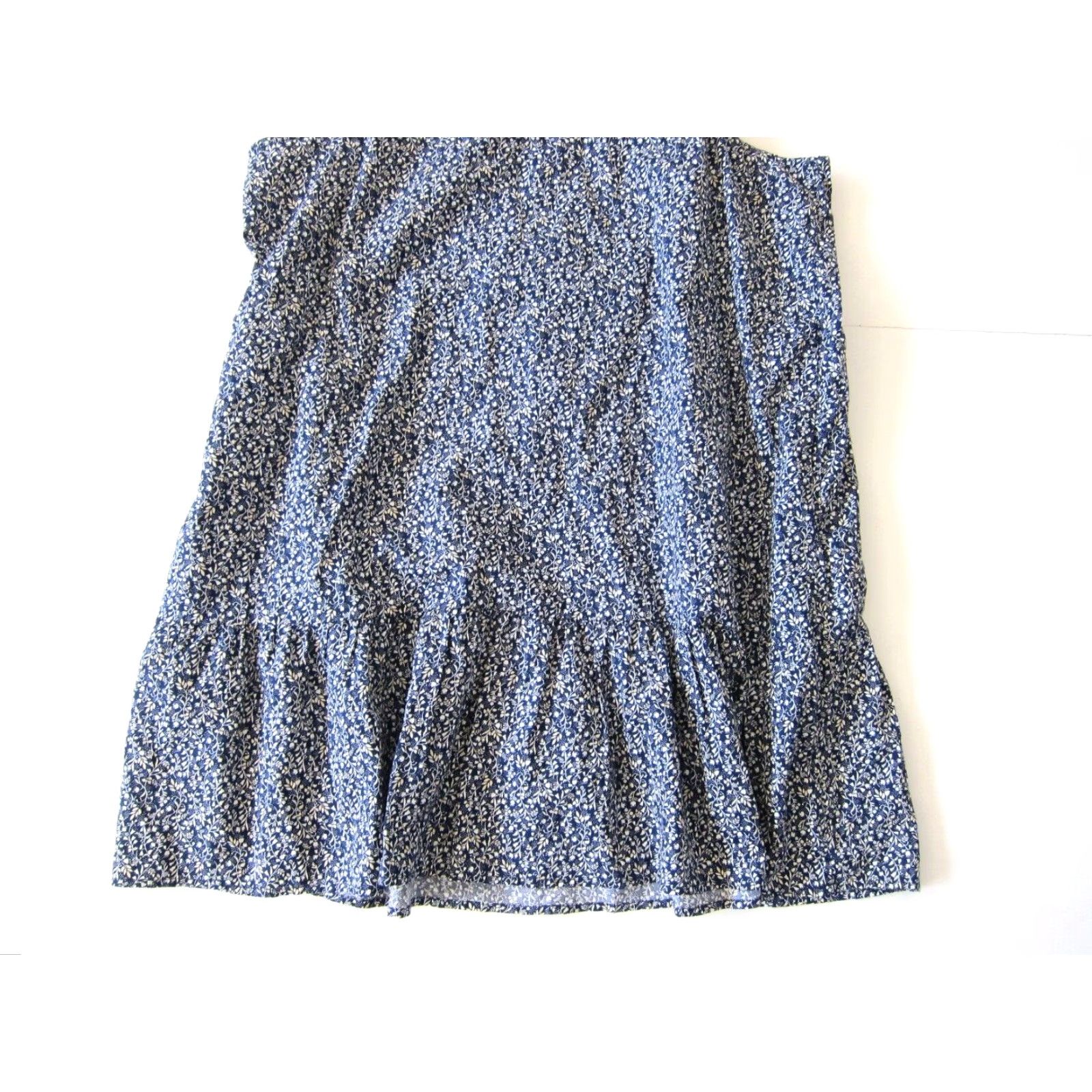 Old Navy Old Navy Cotton Blue White Floral High Neck Cap Sleeve Tunic Sun Dress XL Size XL / US 12-14 / IT 48-50 - 7 Thumbnail