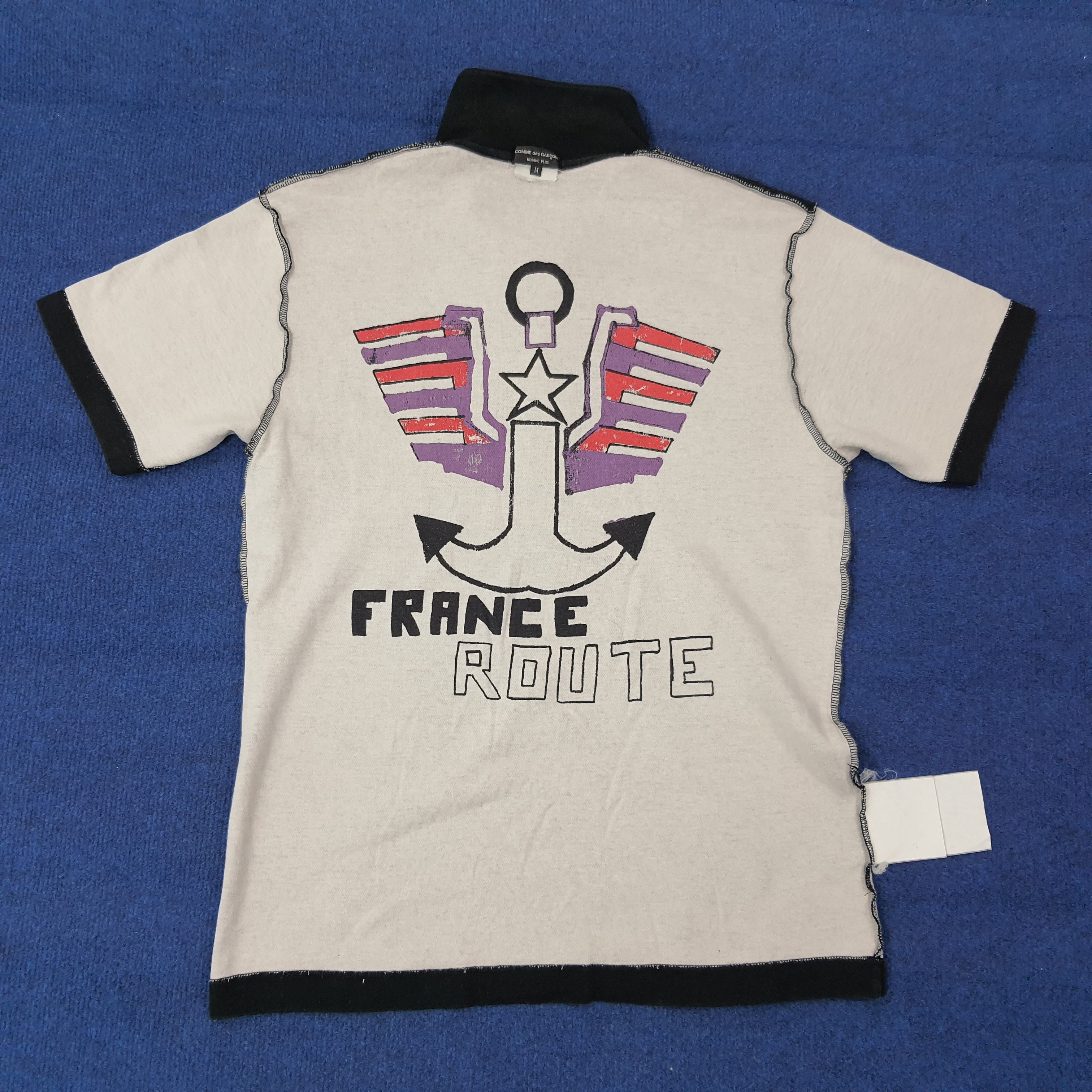 Comme des Garcons Homme Plus Vintage 2004 CDG Reversible France Route SS04 Shirt C267N23 Size US M / EU 48-50 / 2 - 1 Thumbnail