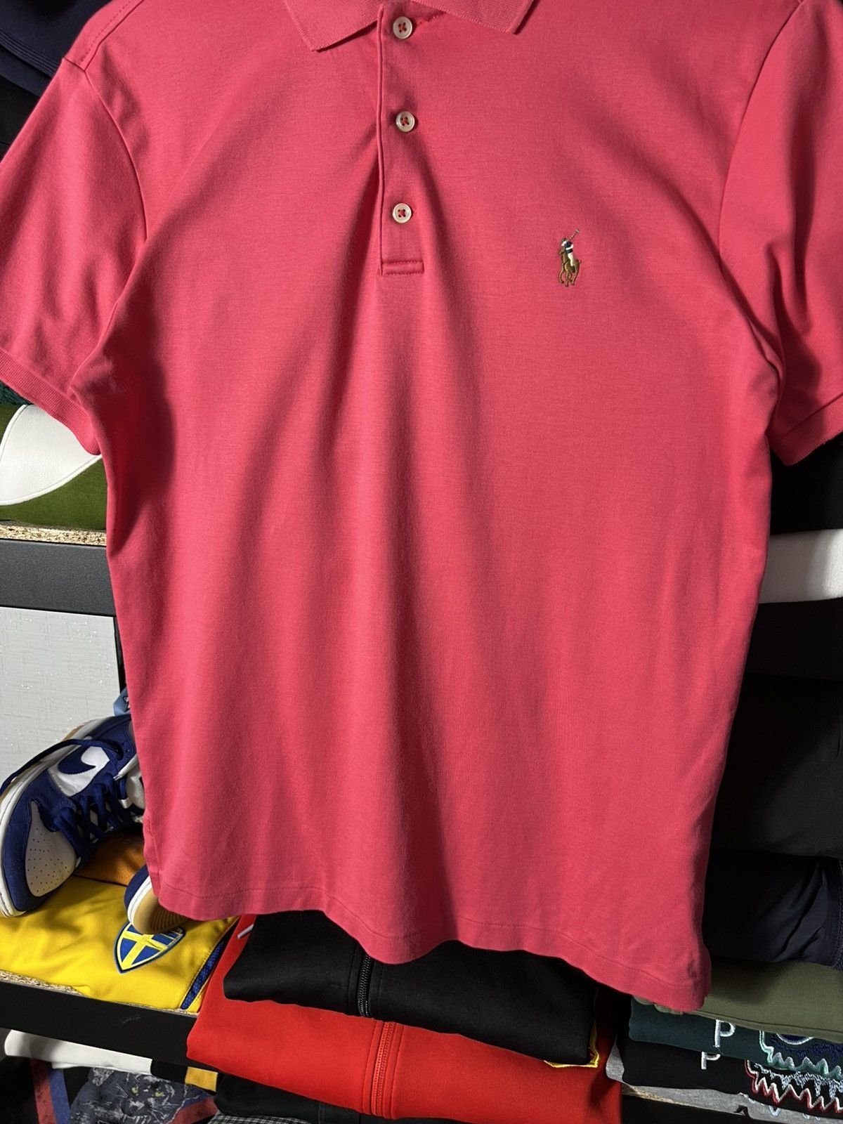 Polo Ralph Lauren 💗 Polo Ralph Lauren Slim Fit Polo Shirt Pink Size M Size US M / EU 48-50 / 2 - 5 Thumbnail