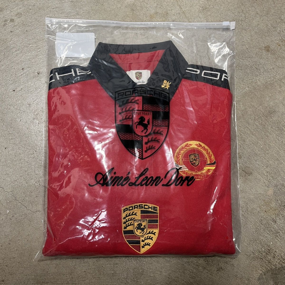 Aime Leon Dore Aime Leon Dore Porsche Rugby Long Sleeve Equestrian Red Size US L / EU 52-54 / 3 - 1 Thumbnail