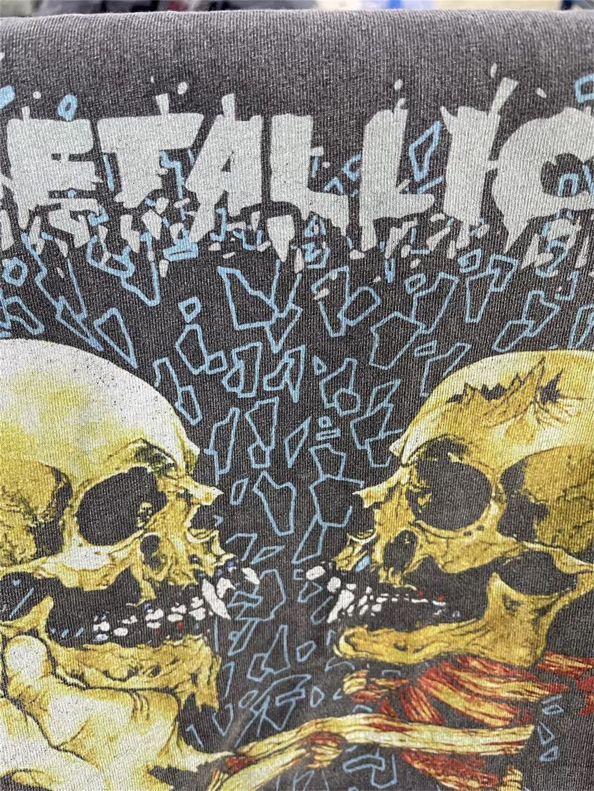 Japanese Brand × Vintage Vintg Skull Metallic Graphic Printed Cotton Tshirt Size US XL / EU 56 / 4 - 6 Thumbnail