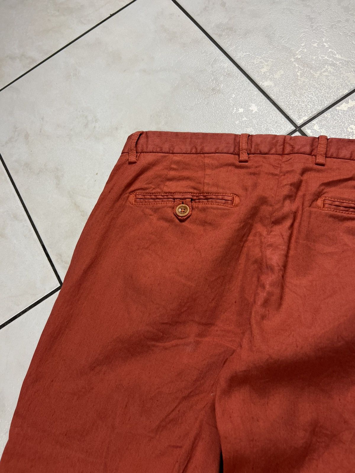 Etro Etro Milano casual linen cotton chino orange trousers Size US 34 / EU 50 - 17 Thumbnail