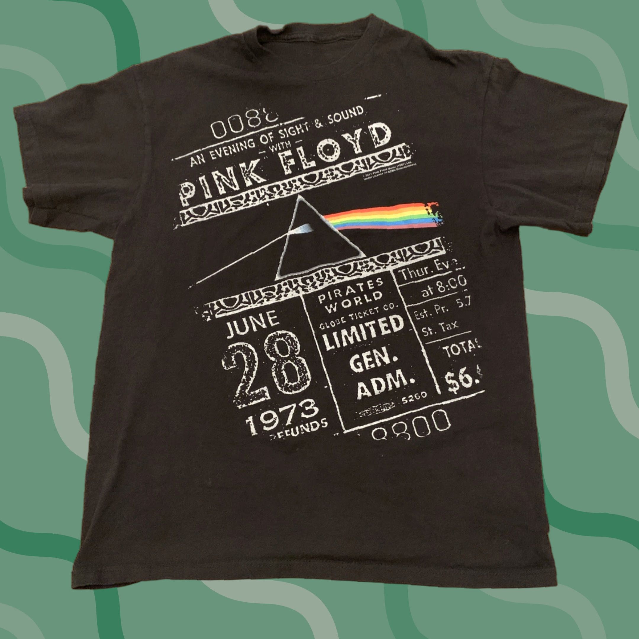 Vintage VINTAGE Pink Floyd Graphic Tee T-Shirt Mens Medium Black 2011 Rock Concert Size US M / EU 48-50 / 2 - 1 Thumbnail