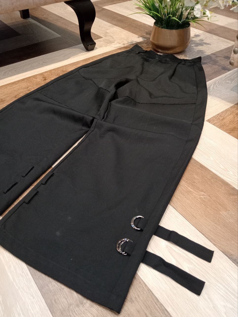 Japanese Brand MAISON SPECIAL BANDAGE WIDE WOOL PANTS Size 25" / US 0 / IT 36 - 4 Thumbnail