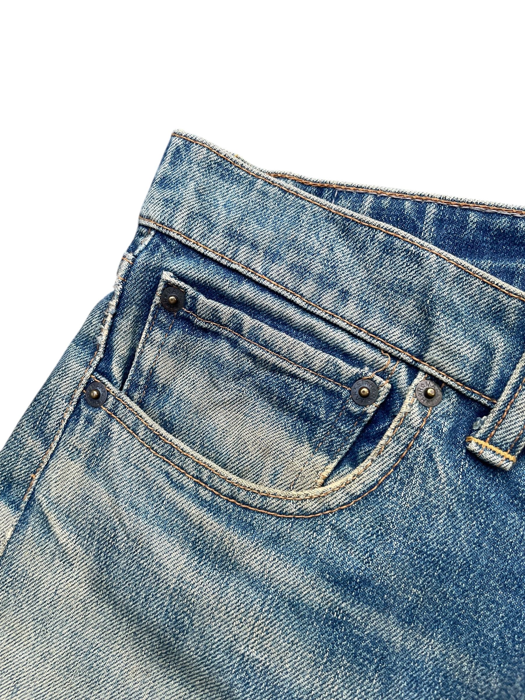 HRMTG Japan Vintage HR Market Selvedge Distresed Denim Size US 31 - 7 Thumbnail