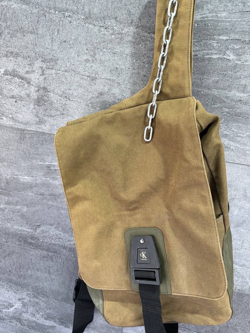 Calvin Klein Canvas Shoulder Backpack Calvin Klein Vintage Rare Y2K Drill Size ONE SIZE - 3 Thumbnail