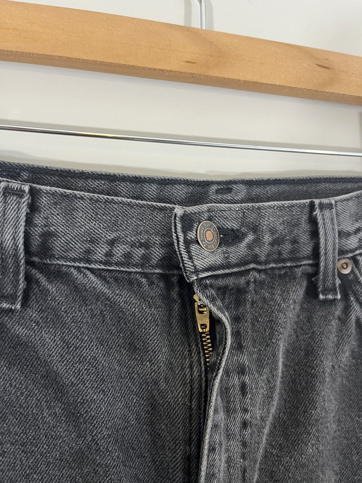Vintage Sun Faded Released Hem Distressed Black Jeans Size US 36 / EU 52 - 6 Thumbnail