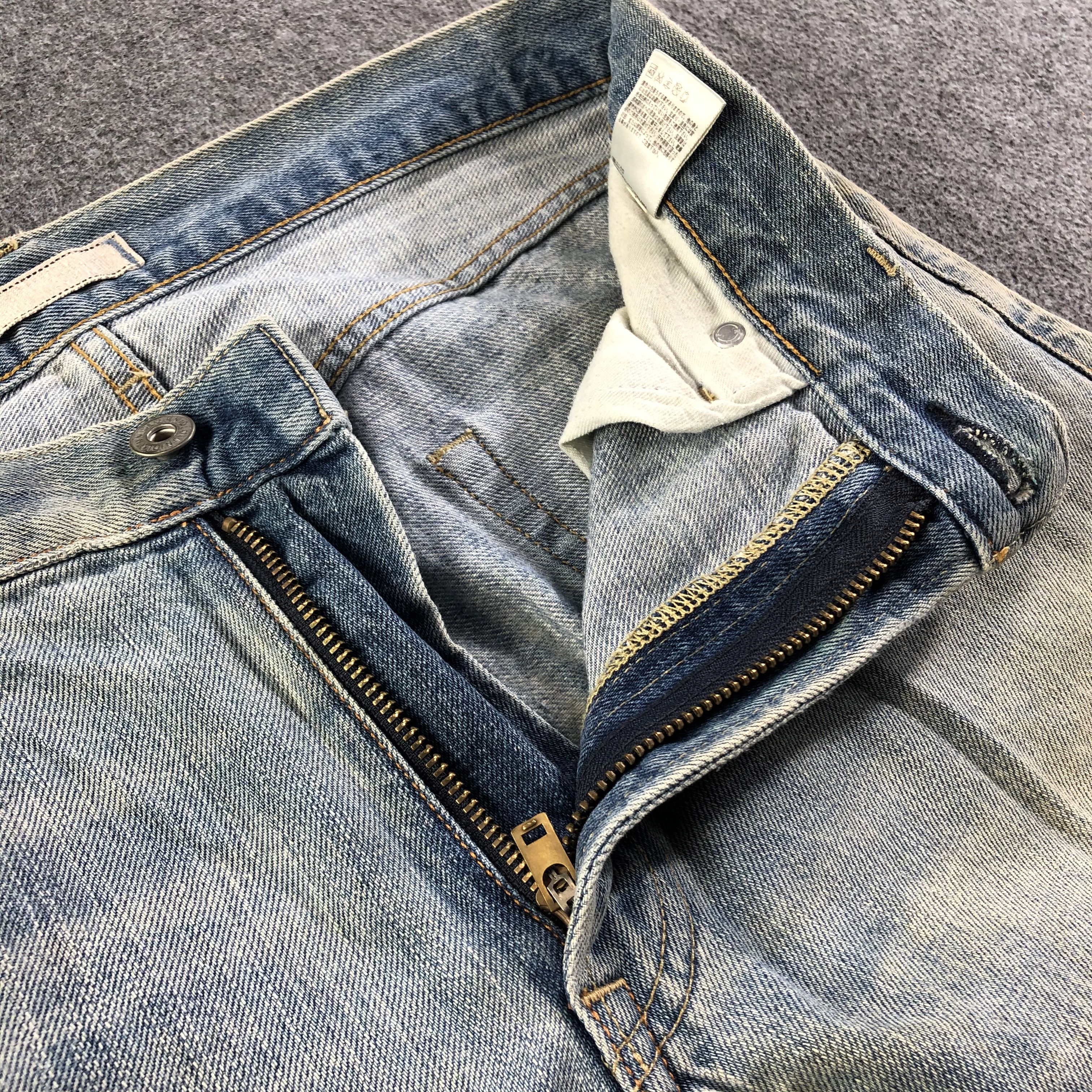 Japanese Brand Uniqlo Redline Jeans Light Wash Denim -J2755 Size US 34 / EU 50 - 7 Thumbnail