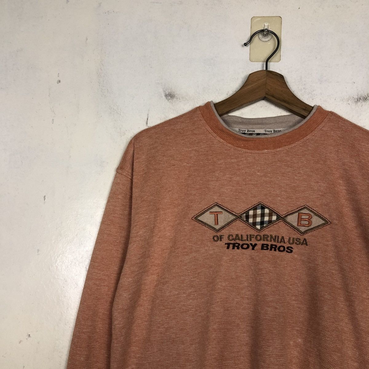 Japanese Brand 📌Vintage Sweatshirt Troy Bros Big Logo Embroidery Size US M / EU 48-50 / 2 - 9 Thumbnail