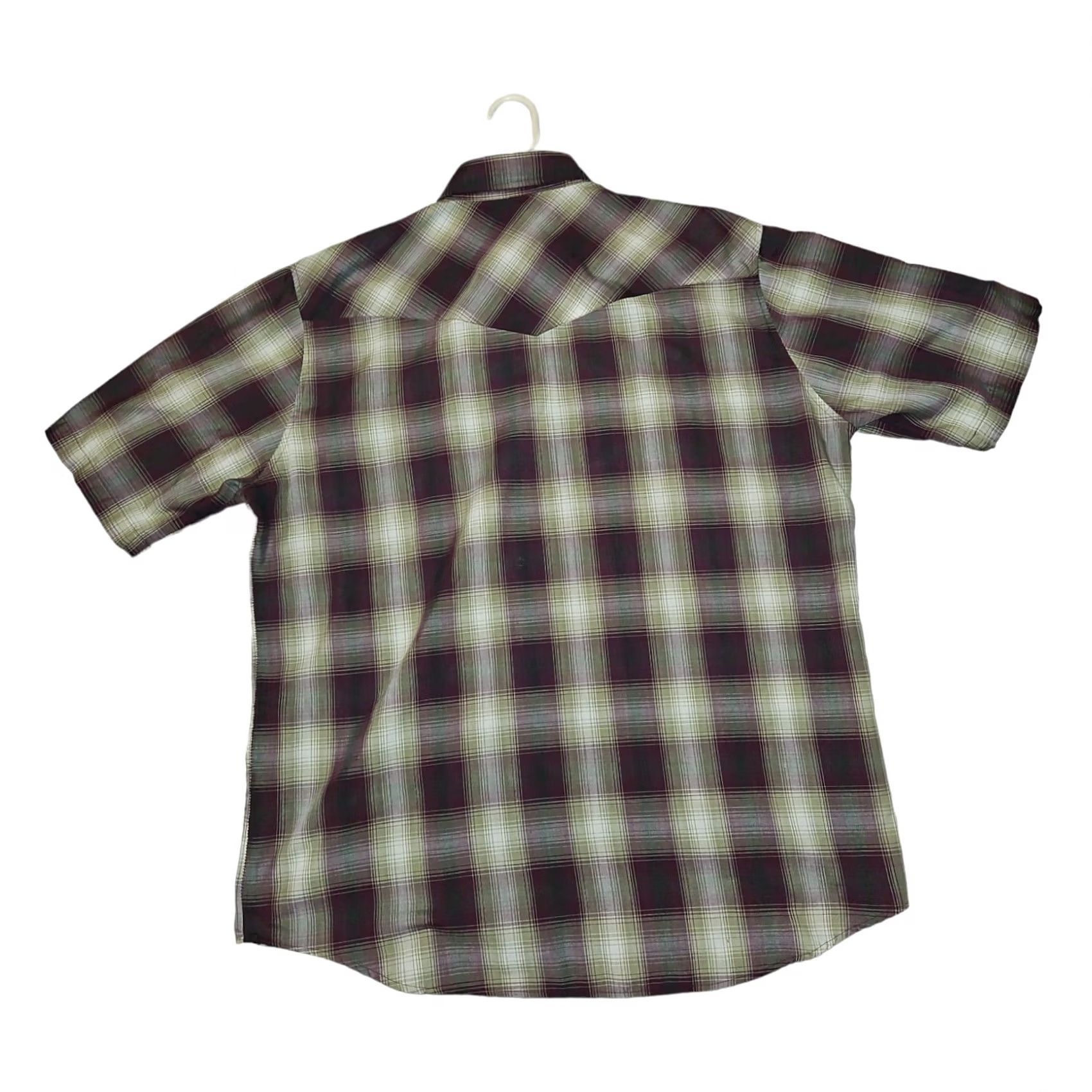 Vintage VINTAGE Saddlebrook Westernwear Pearl Snap XL Men's Purple Plaid Short Sleeve Shirt Men XL Purple Plaid Pearl Snap Westernwear Classic Cowboy Shirt Size US 36 / EU 52 - 5 Thumbnail