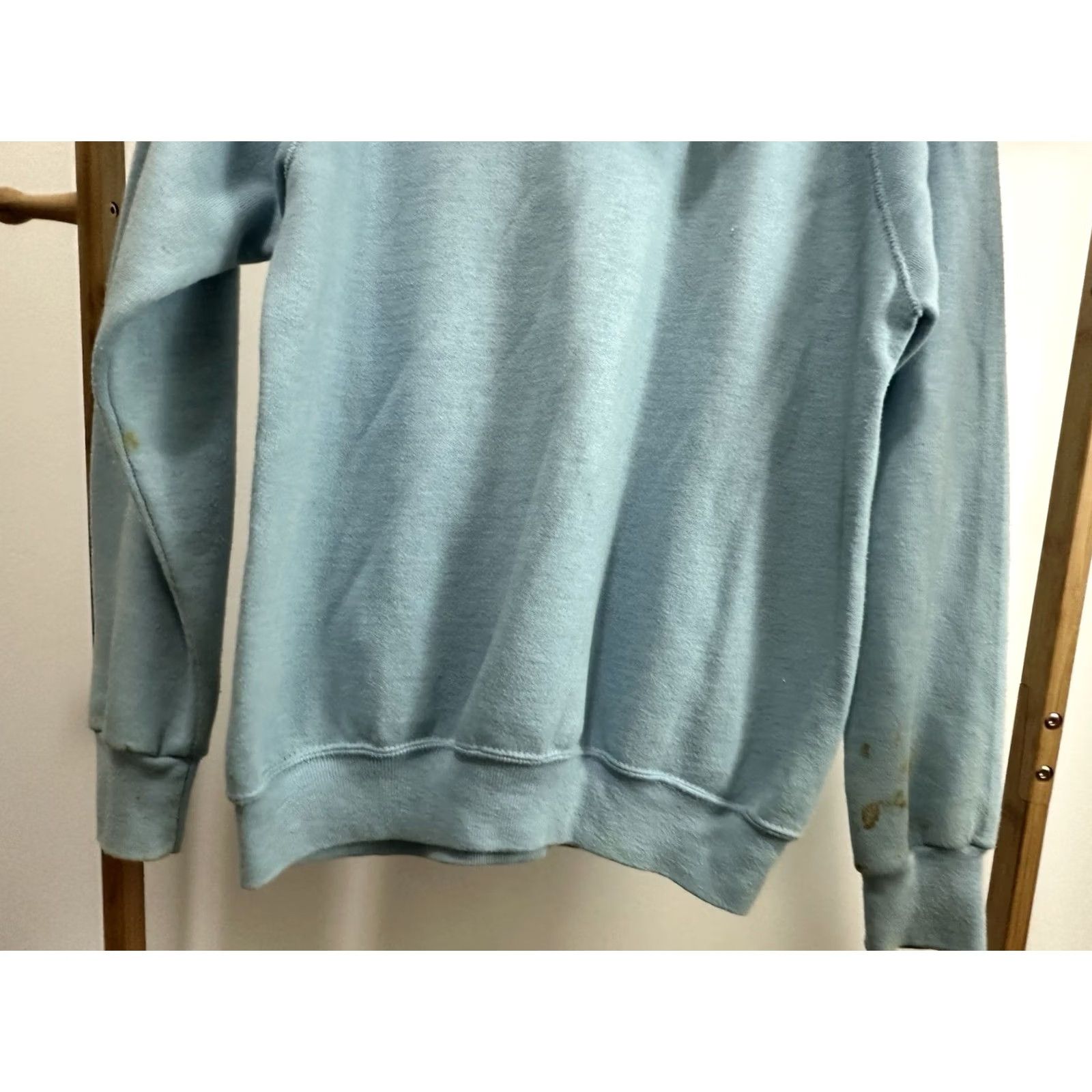 Vintage VTG 80s Longwood College VA Seminary Blue Hoodie Sweatshirt Size M Men Pullover Size US M / EU 48-50 / 2 - 7 Thumbnail