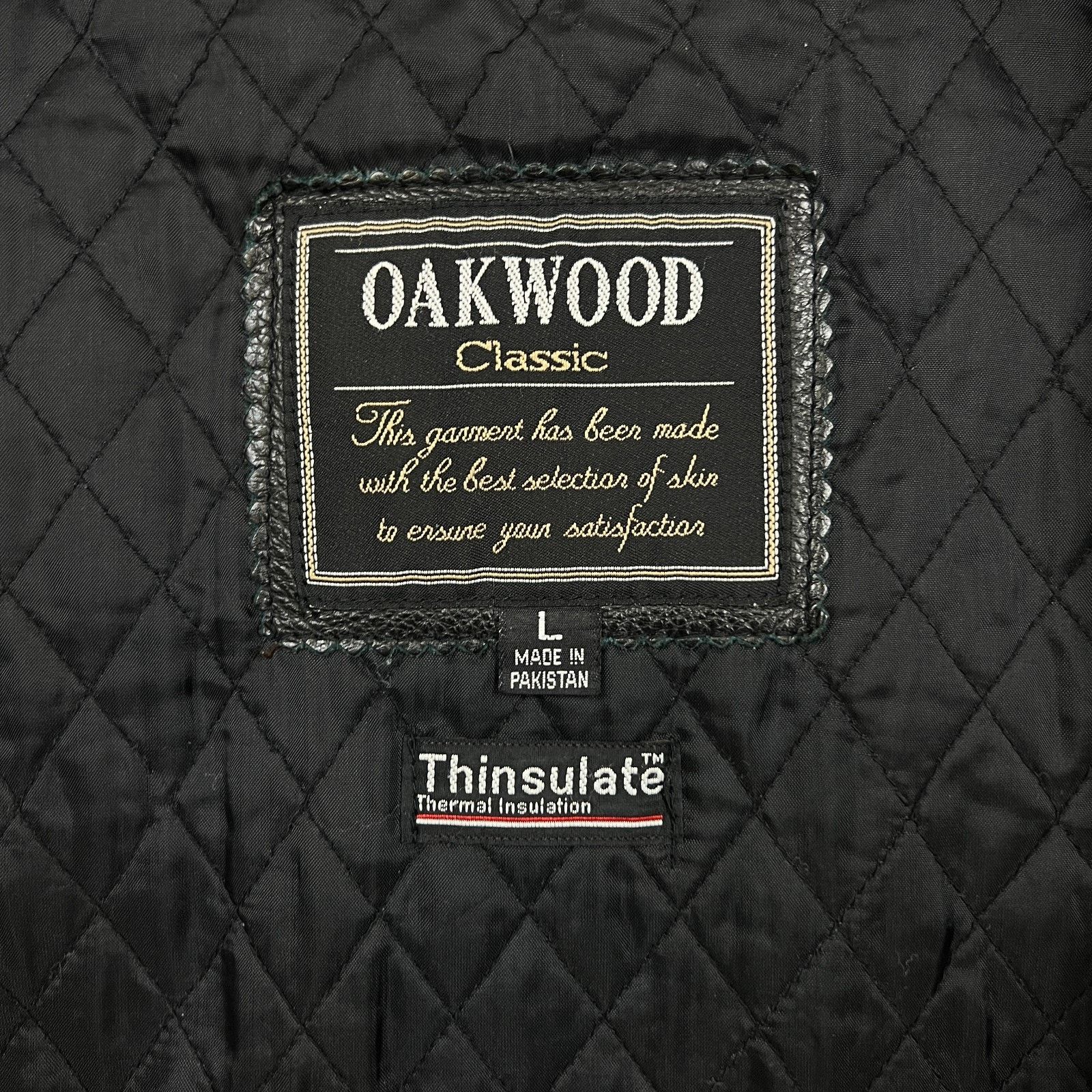 Vintage Oakwood Classic Genuine Leather Jacket Thinsulate Insulated Size US L / EU 52-54 / 3 - 9 Thumbnail