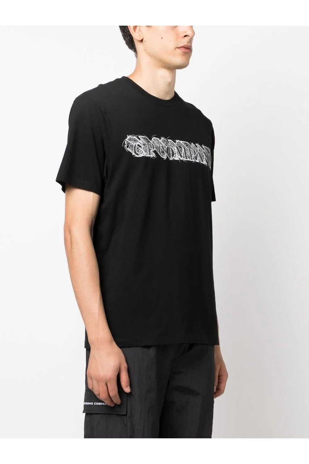C.P. Company o1y1224 Logo Crewneck T-Shirt in Black Size US L / EU 52-54 / 3 - 3 Thumbnail