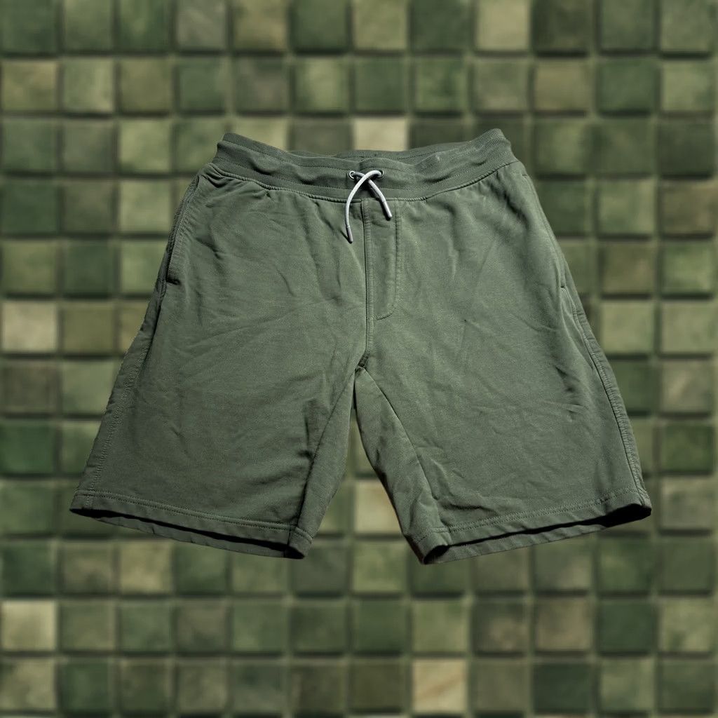 Vintage Myles Shorts Mens Medium Green Terry Lined 8” Inseam Snap Pocket Size US 31 - 1 Thumbnail